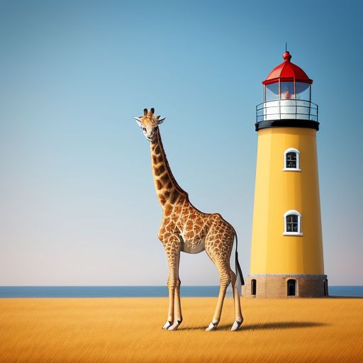 Giraffe + lighthouse